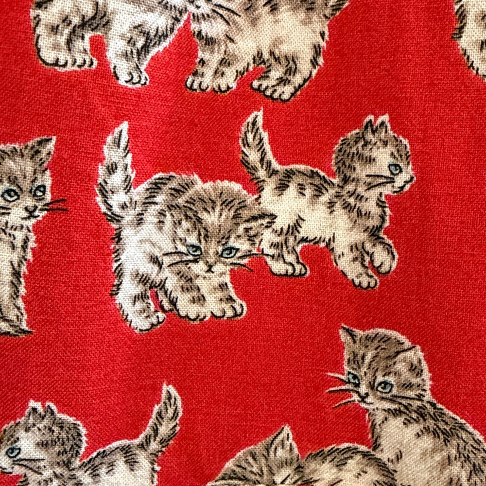 Bernie Dexter Red Dress with Cat Print - Picture 5 of 9